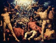 CORNELIS VAN HAARLEM The fall of Lucifer. USA oil painting artist